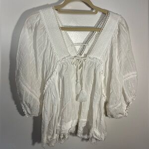 Millibon Loose puff sleeve blouse